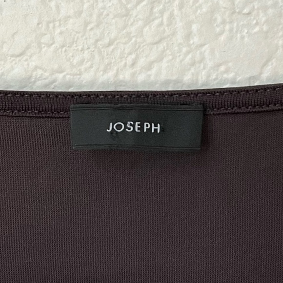 JOSEPH | Monaco 100% Silk Cross Front Jersey Dress in Rich Chocolate | Size L/40 - Picture 4 of 11